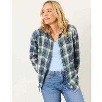 FatFace Pure Cotton Checked Shirt Green Mix