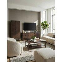 Gallery Direct ARKA Dark Wood 2-Door Cupboard Dark Brown