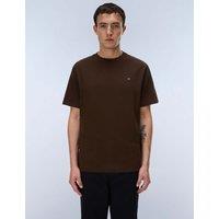 Napapijri Nedles Pure Cotton Small Flag T-Shirt Dark Brown