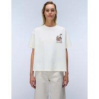 Napapijri Aral Pure Cotton Printed Oversized T-Shirt Ecru Mix
