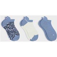 Sweaty Betty 3 Pack Workout Cotton Rich Trainer Socks Grey Mix