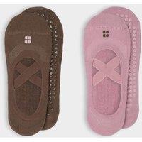 Sweaty Betty 2 Pack Cotton Rich Yoga Socks Pink Mix