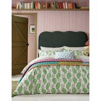 LAND & SHORE 2 Pack Pure Cotton Cece Patterned Pillowcases Green Mix