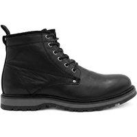 Jones Bootmaker Leather Lace Up Casual Boots Black/Black