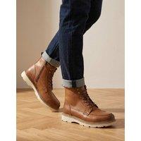 Jones Bootmaker Leather Chunky Casual Boots Tan