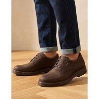 Jones Bootmaker Waterproof Leather Lace Up Brogue Shoes Dark Brown