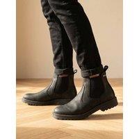 Jones Bootmaker Waterproof Leather Pull On Boots Black