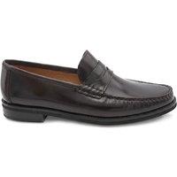 Jones Bootmaker Leather Penny Loafers Burgundy