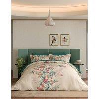 V&A 2 Pack Pure Cotton Chinese Magpie Pillowcases Teal