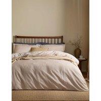 YARD Hebden Striped Cotton Reversible Bedding Set Natural Mix