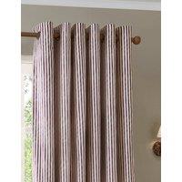 YARD Hebden Pure Cotton Striped Eyelet Curtains Red Mix