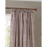 YARD Hebden Striped Pencil Pleat Curtains Red Mix
