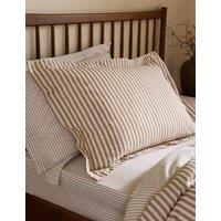 YARD 2 Pack Pure Cotton Hebden Stripe Pillowcases Natural Mix