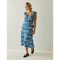 Regatta Camberina Floral Ruffle Midi Slip Dress Blue Mix