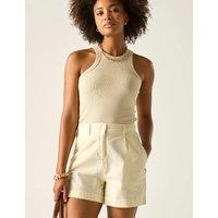 Regatta Sabelle Lyocell Blend Pleat Front Shorts Cream