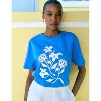 Regatta Baska Pure Cotton Printed T-Shirt Blue Mix