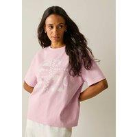 Regatta Baska Pure Cotton Printed T-Shirt Pink Mix