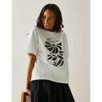 Regatta Baska Pure Cotton Printed T-Shirt Beige Mix