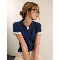 BAUKJEN Jersey Knitted Polo Top Blue