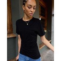 BAUKJEN Jersey Ruched Top Black