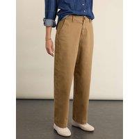 BAUKJEN Cotton Rich Wide Leg Trousers Brown