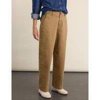 BAUKJEN Cotton Rich Wide Leg Trousers Brown