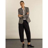 BAUKJEN Jersey Elasticated Waist Barrel Leg Trousers Black