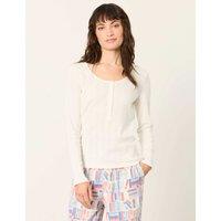 FatFace Pure Cotton Pyjama Top Ivory