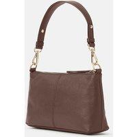 ACCESSORIZE Leather Cross Body Bag Chocolate