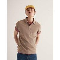 Seasalt Cornwall Pure Cotton Polo Shirt Light Brown