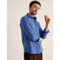 Seasalt Cornwall Regular Fit Pure Cotton Checked Shirt Blue Mix