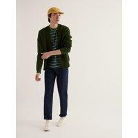 Seasalt Cornwall Pure Cotton Striped T-Shirt Green Mix