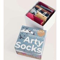 Seasalt Cornwall 4 Pack Cotton Rich Scenic Ankle High Socks Multi