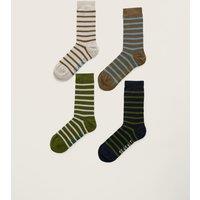 Seasalt Cornwall 4 Pack Striped Socks Multi