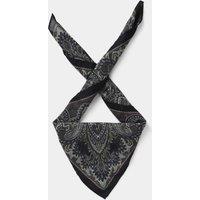 M&S Navy Green Warm Paisley Scarf Green Mix
