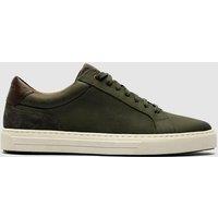 Rodd & Gunn Leather Lace Up Trainers Dark Green
