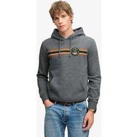 Superdry & Co Cotton Rich Striped Hoodie Grey