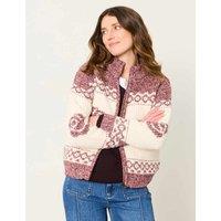 FatFace Cotton Blend Floral Cardigan Purple Mix