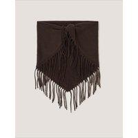 Monsoon Triangle Fringed Scarf Brown Mix