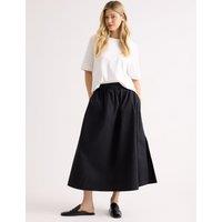 Albaray Pure Cotton Midaxi A-Line Skirt Black