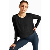 Beyond Yoga Featherweight Daydreamer Crew Neck Yoga Top Black