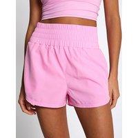 Lilybod Bronte Woven High Waisted Running Shorts Light Pink