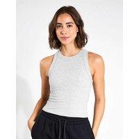 Lilybod Harmony Cotton Rich Rib Crop Vest Top Chambray