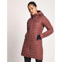 Berghaus Nula Micro Hooded Longline Puffer Jacket Berry