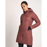 Berghaus Nula Micro Hooded Longline Puffer Jacket Berry