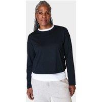 Sweaty Betty Essential Crew Neck Crop Top Black