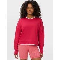 Sweaty Betty After Class Modal Blend Relaxed Crop Sweatshirt Fuchsia
