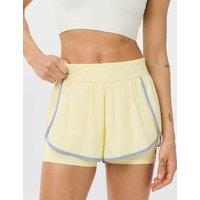 Sweaty Betty Get Set 2-in-1 Layered Gym Shorts Yellow Mix