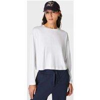 Sweaty Betty Essential Crew Neck Crop Top White