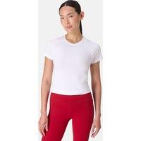 Sweaty Betty Athlete Crew Neck Seamless Crop T-Shirt White